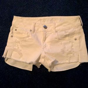 American Eagle White Denim Shorts